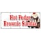 Signmission HOT FUDGE BROWNIE SUNDAE BANNER SIGN ice cream dessert cones fresh made B-120 Hot Fudge Brownie Sundae - alternate 1